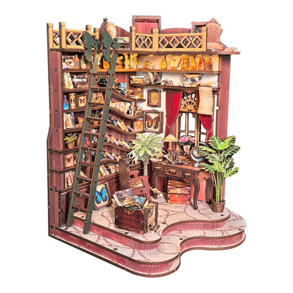 DIY Miniature House Kit, DIY Book Nook with LED Light | 3D Puzzles for Adults and Teens, Tiny House Building Kits for Bookshelf Decor, Relaxing Gift
