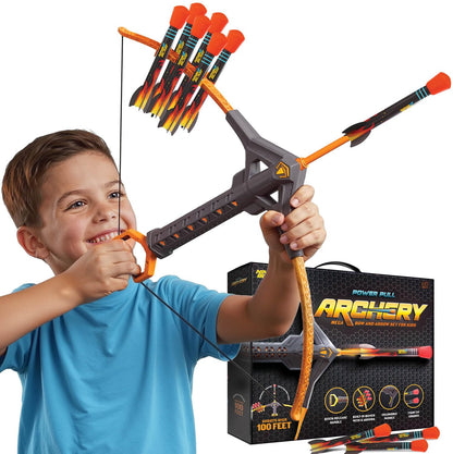 Kids Bow and Arrow Archery Set - Coolest Toys for Boys Age 6, 7, 8, 9, 10, 11 & 12 Year Old Boy Gifts - Cool Boy Toys Birthday Gift - Best Outdoor Kid