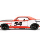 Big Time Muscle 1:24 1973 Plymouth Barracuda Die-Cast Car, Toys for Kids and Adults(Orange)