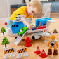 LOVE LIFE Airplane Toy Set Transport Cargo Plane Play Toy Gift for 3 4 5 6 Years Old Boys Girls Kids,Aircraft Vehicle Toys with 5 Mini Cars,Helicopter