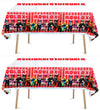 Ananju 2pcs Kids Cartoon Birthday Party Tablecloth Table Cover,Kids Cartoon Birthday Supplies Decorations (70'' x 42'') (2pcs)