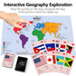 The World Card Game - World Flags Flashcards - Geography Board Game with World Map Educational Games for Adults Party Game Night, Birthday Learning