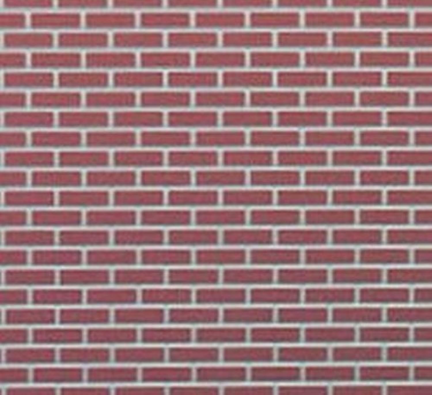 Dollhouse Miniature Brick Sheet of Red on Grey Brick