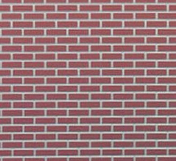 Dollhouse Miniature Brick Sheet of Red on Grey Brick