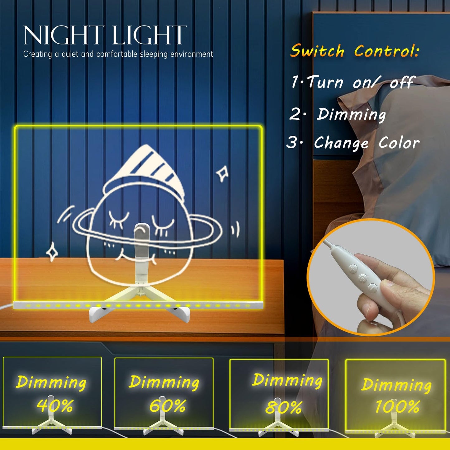 Masshomi 15 * 11 inch led Sign Note Board with 7 Colors Change 7 Markers Smart Remote Control DIY Dry Acrylic Message Writing Drawing Neon Light up