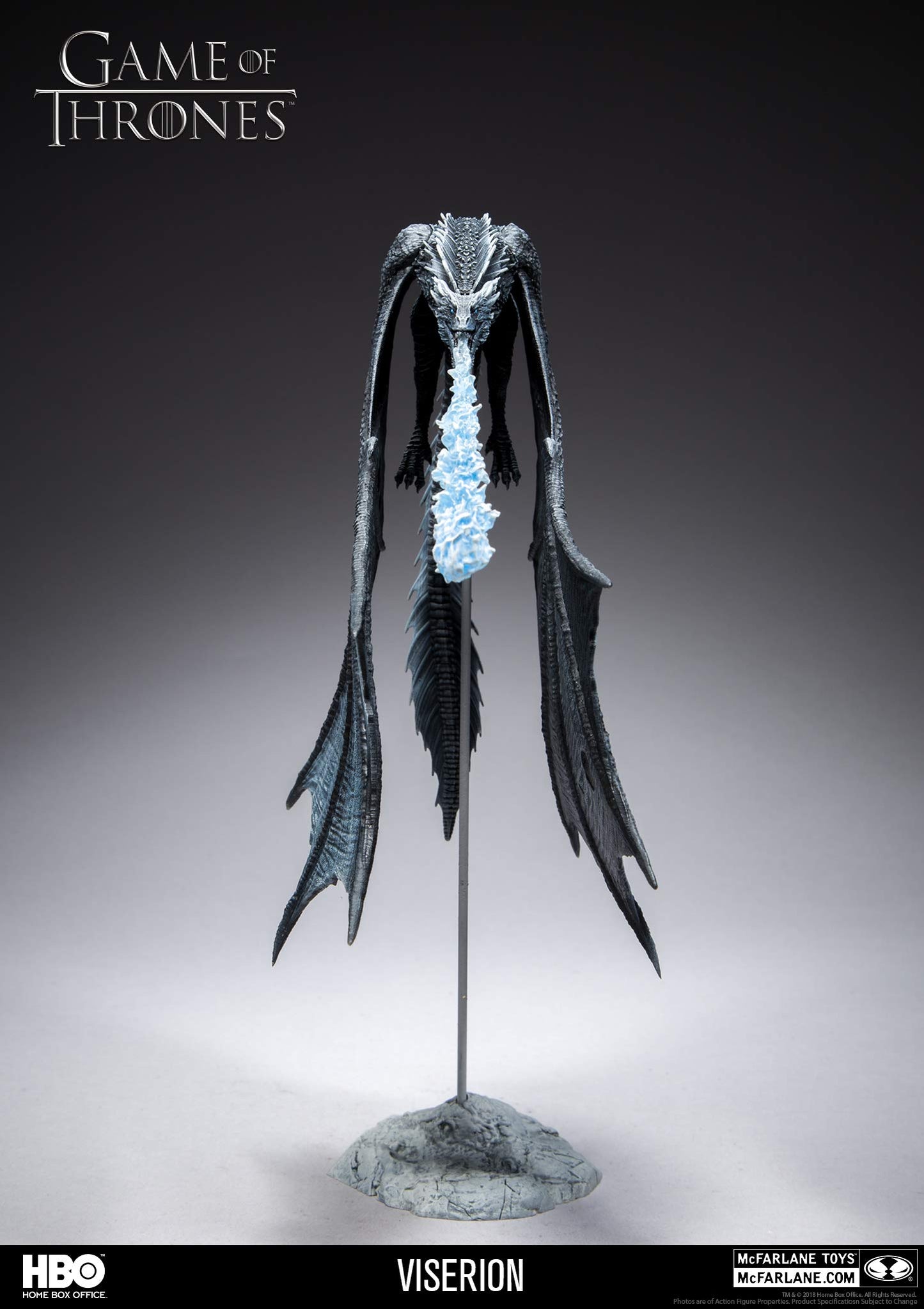 McFarlane Toys Game of Thrones Viserion Ice Dragon Deluxe Box, Blue