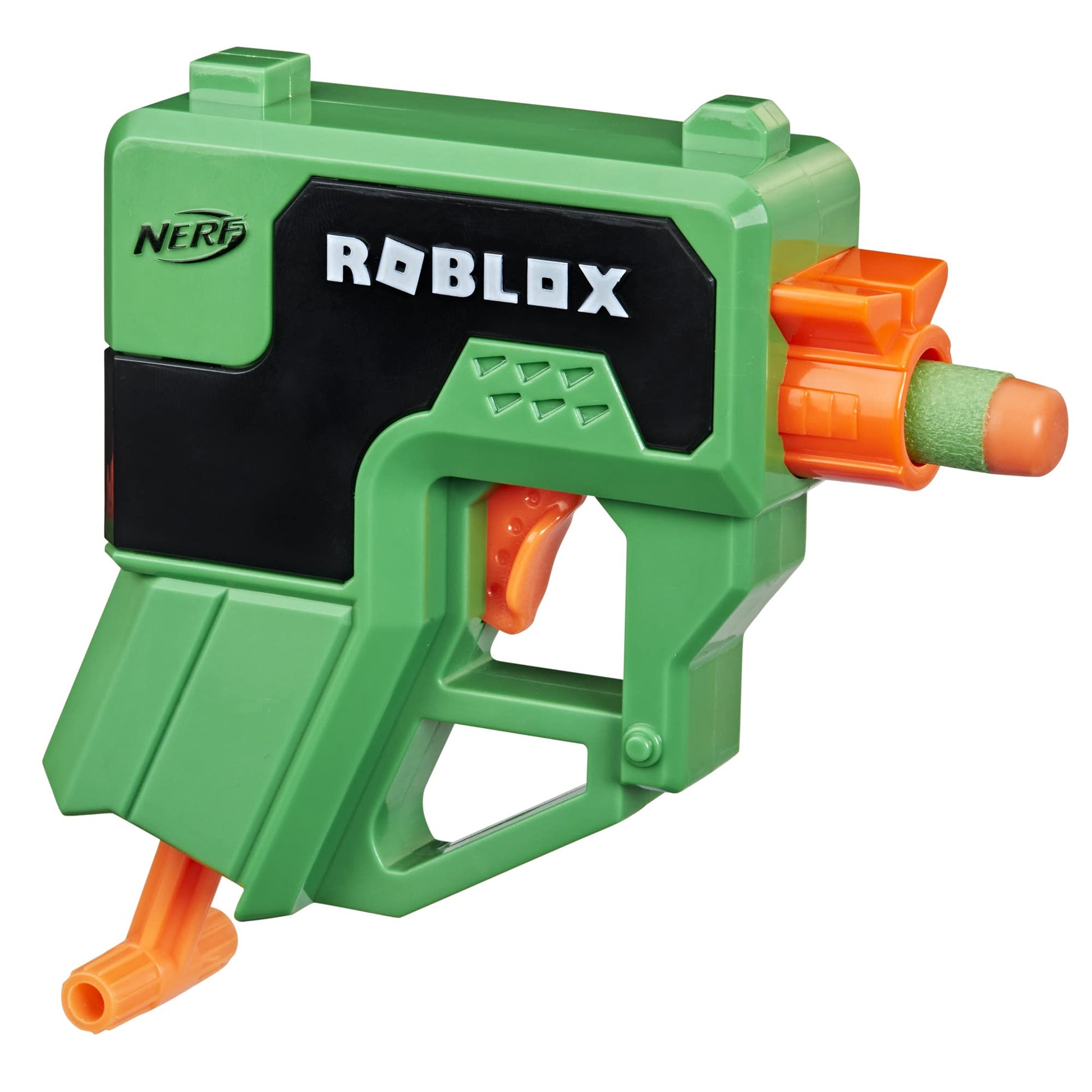 Nerf Roblox Phantom Forces: Boxy Buster Dart Blaster, Pull-Down Priming Handle, 2 Elite Darts, Code to Unlock in-Game Virtual Item