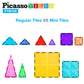 PicassoTiles 100pc Magnetic Tile Mini Diamond Set Travel Size STEM Educational Building Kit for Toddlers Preschool Boys Girls Age 3 Plus Montessori