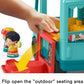 Fisher-Price Little People Musical Toddler Toy Serve It Up Food Truck Vehicle with 2 Figures for Pretend Play Ages 1+ Years