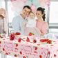 Strawberry Baby Shower Decorations Tablecloth, 3Pcs A Berry Sweet Baby is on The Way Decorations Strawberry Tablecloth, Sweet Baby Table Cover