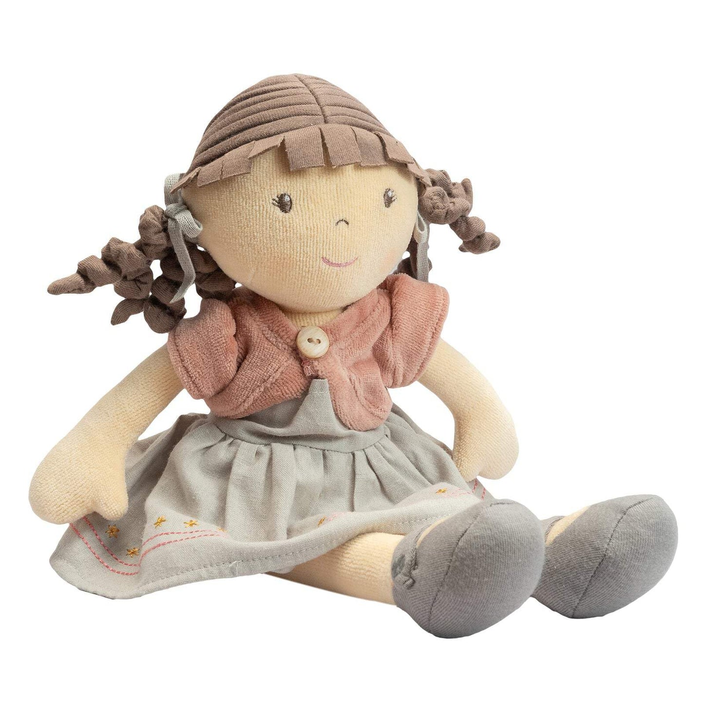 Tikiri Toys Bonikka Rose - Organic Doll with Brown Hair