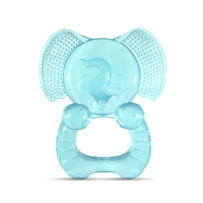 RaZbaby Elfy-Yummy Teether: Teething Relief Toy - Elephant Design, Medical Grade Silicone with Ultra Soft Bristle to Soothe Teething Discomfort