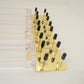 CNH Clear Lucite American Mahjong Mah Jongg Tile Racks Set of 4 with Metal Money Bars, 100 Playing Coins (5 Colors), 18 Inch Traditional Rack Holders