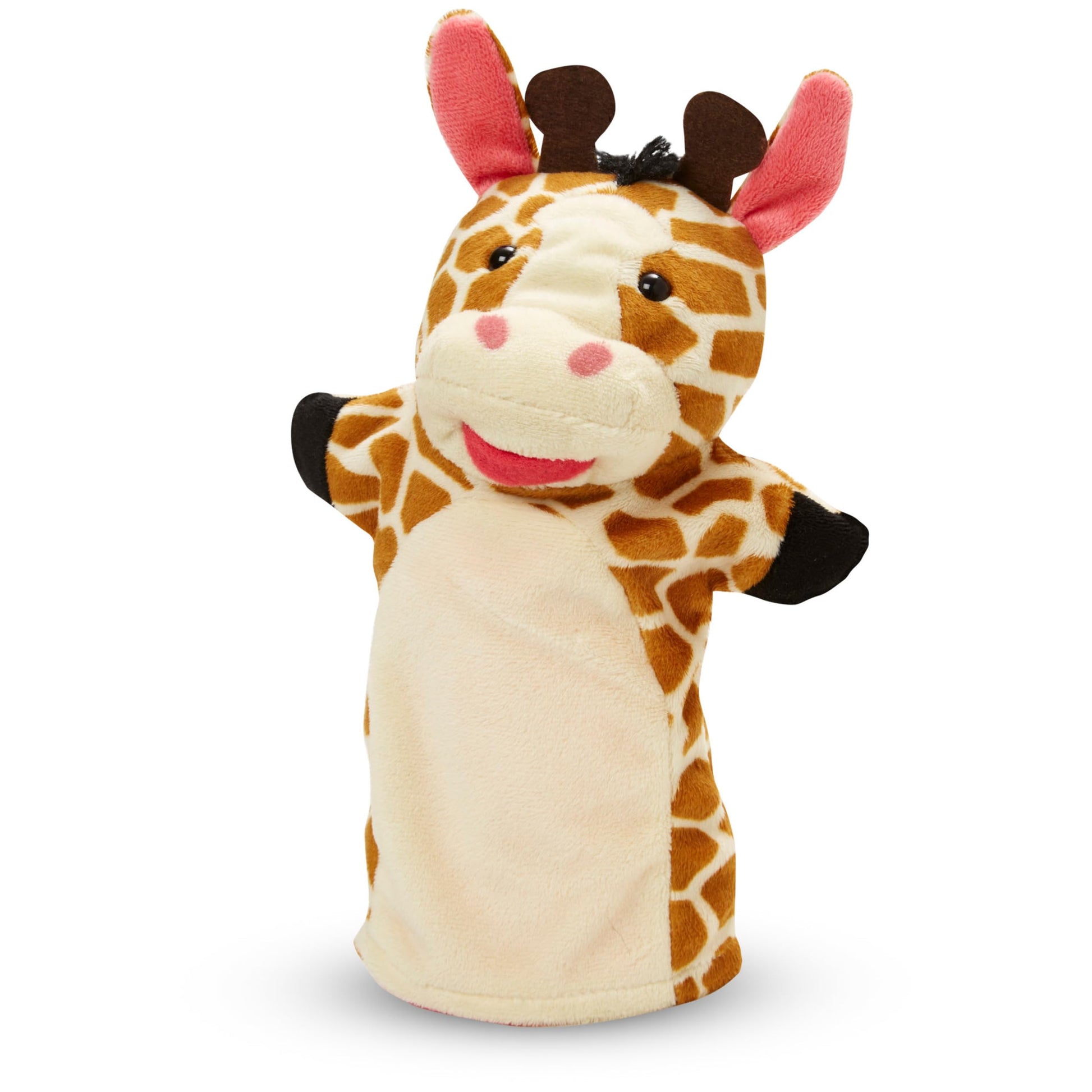 Melissa & Doug Zoo Friends Hand Puppets (Set of 4) - Elephant, Giraffe, Tiger, and Monkey