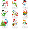 9 Pieces Christmas Honeycomb Centerpieces Table Decorations, Snowman Merry Xmas 3D Honeycomb Table Decorations for Christmas Winter Holidays Dining