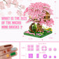Vziimo Cherry Blossom Bonsai Tree Building Set, Japanese Sakura Tree House Model Sets for Adults, 2028Pcs Mini Micro Bricks Collectible Creative Gift