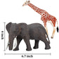 Safari Zoo Animals Figures Toys, 14 Piece Realistic Jungle Animal Figurines, African Wild Plastic Animals with Lion, Elephant Educational Learning