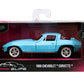 Jada Pink Slips 1:32 W2 1966 Chevy Corvette Die-Cast Car, Toys for Kids and Adults(Light Blue)