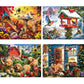 Bits and Pieces - 4-in-1 Multi-Pack - 500 Piece Jigsaw Puzzles for Adults - 500 pc Winter Spring Summer Fall Seasons Puzzle Set Bundle by Artist Larry