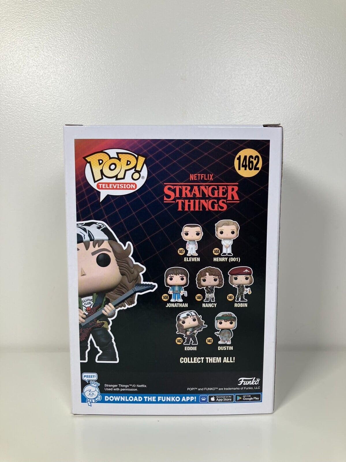Funko Pop! TV: Stranger Things Season 4 Eddie with Guitar #1462 (Exclusive) - Official Netflix Vinyl Figure Collectible