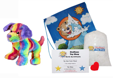 Make Your Own Stuffed Animal Candy The Dog 16" - No Sew - Kit with Cute Backpack!