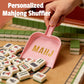 Xelbreelark 4-Piece Mahjong Tile Shuffler Set with 4 DIY Stickers | Ultra-Thin Shuffler Paddles & Cute Decorative Accessories | Fun Mahjong Gifts