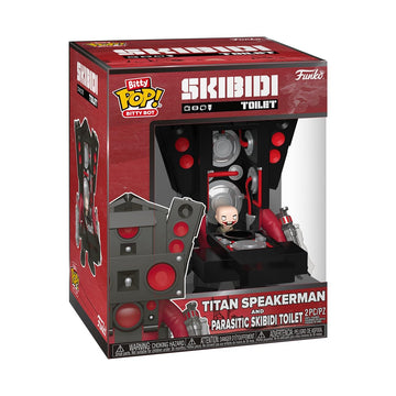 Funo Pop! Bitty Bots: Skibidi Toilet - Titan Speakerman - Parasitic Skibidi Toilet - 0.9 Inch and 4.7 Inch (11.9 Cm) - Television Collectable - Gift