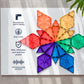 CONNETIX Magnetic Tiles Rainbow Geometry Pack, 30 Pieces