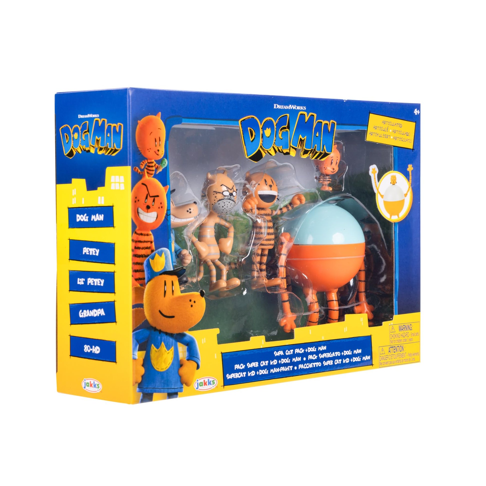 JAKKS Pacific Dog Man Movie Action Figures Multipack Set, Includes 2.5 Inch Scale Figures - Inspired by the Dog Man Movie Toys from Wave #2, Includes