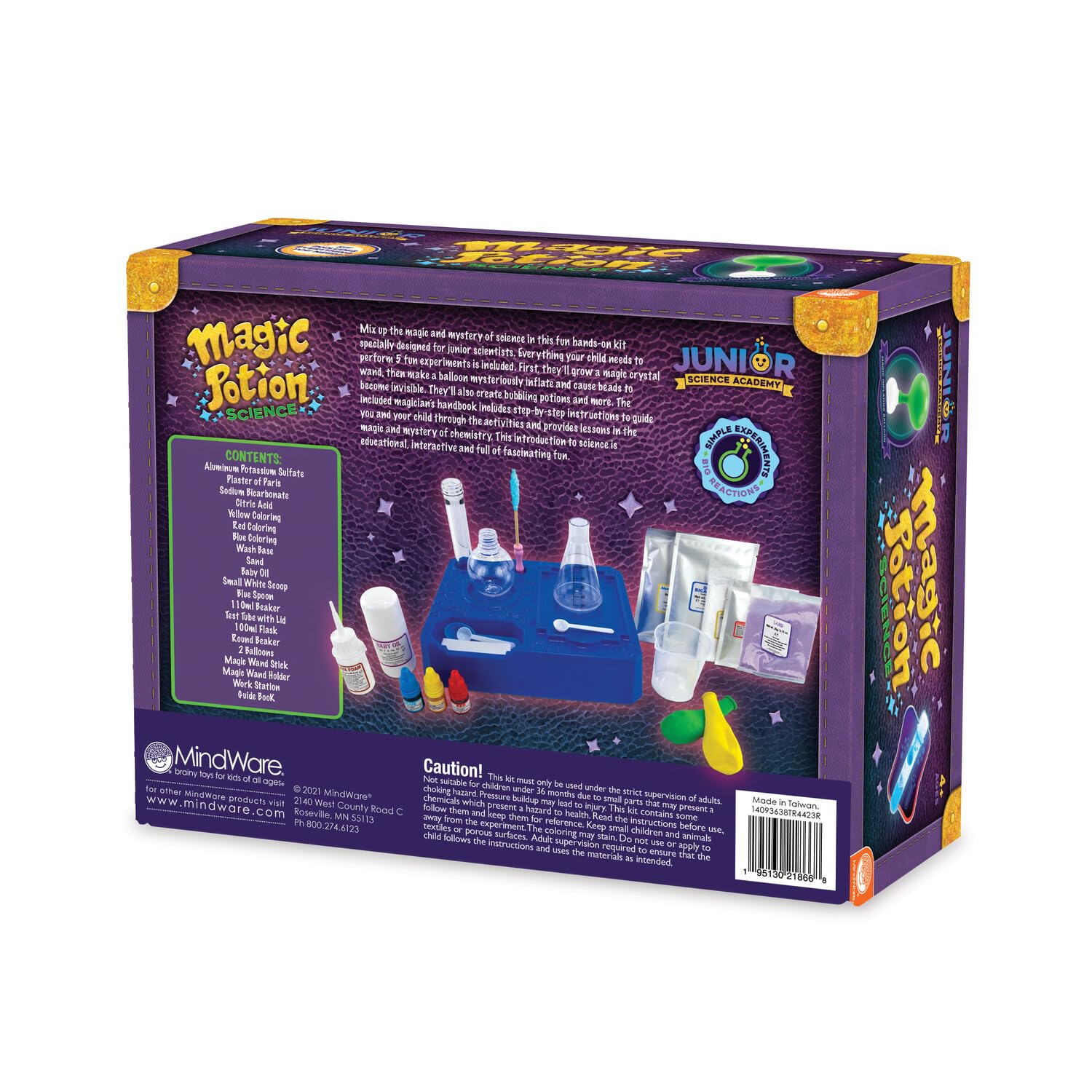 MindWare Junior Science Academy: Magic Potion Science Chemistry Set - 5 Amazing Beginning Kids Science Experiments for Kids Ages 4 & Up - Fun Science