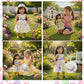 Emily Rose 18 Inch Doll Easter Spring Dress with Hat Chiffon Floral Sundress Outfit - Summer Dress & Matching Hat - Doll NOT Included - Fits American