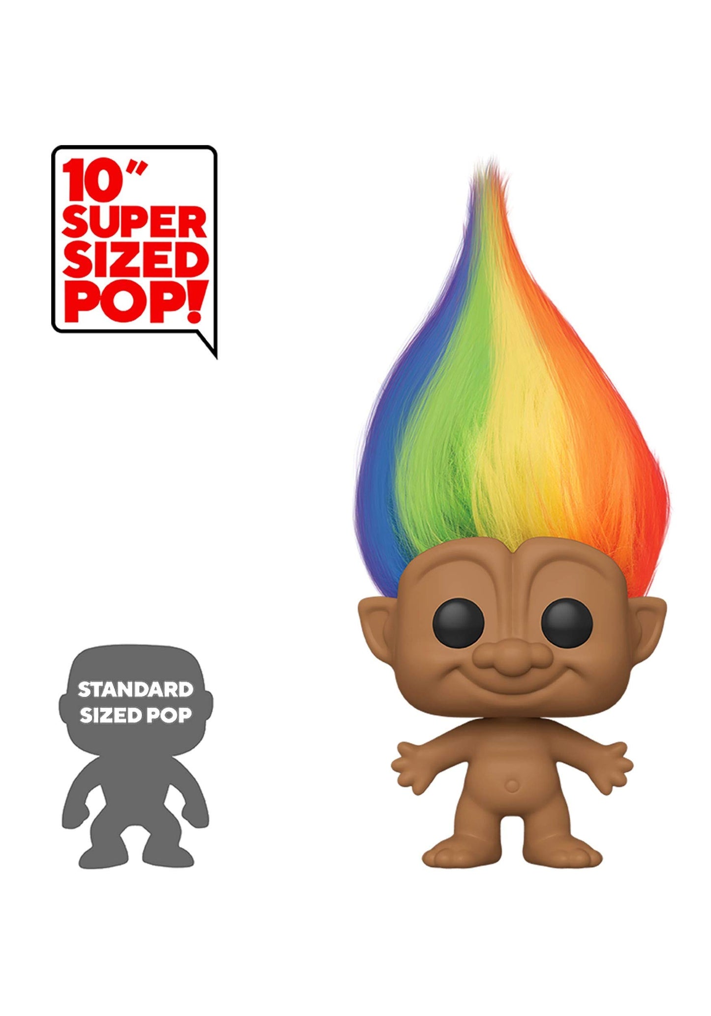 Funko Pop! Trolls: Classic - 10" Troll Multicolored Hair (Styles May Vary)