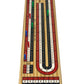 Regal Games Cribbage Board Game Set with Unique Wooden Cribbage Board (11" x 4.5" x 2.75") & 9 Multi-Colored Cribbage Pegs - Family Fun Game Night