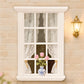 iLAND 1/12 Scale Accessories of Dollhouse Windows 2pcs White Solid Wood DIY Dollhouse Building Supplies Complete Classic Miniature Windows Kit