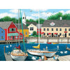 Bits and Pieces - 1000 Piece Jigsaw Puzzle for Adults 20" x 27" - Swans Haven - 1000 pc Boat Sea Town Cape Summer Jigsaw by Artist Wilfrido