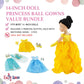 Emily Rose 14 Inch Doll Princess Clothes 9-PC Value Bundle | 3 Complete Outfits with Shoes | Compatible with Glitter Girls and Wellie Wishers Dolls |