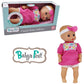 Baby's First Bathtime Baby Softina in Pink & Floral Jumper With Matching Headband and Feel So Real Skin - Safe for Children 1 Year & Up