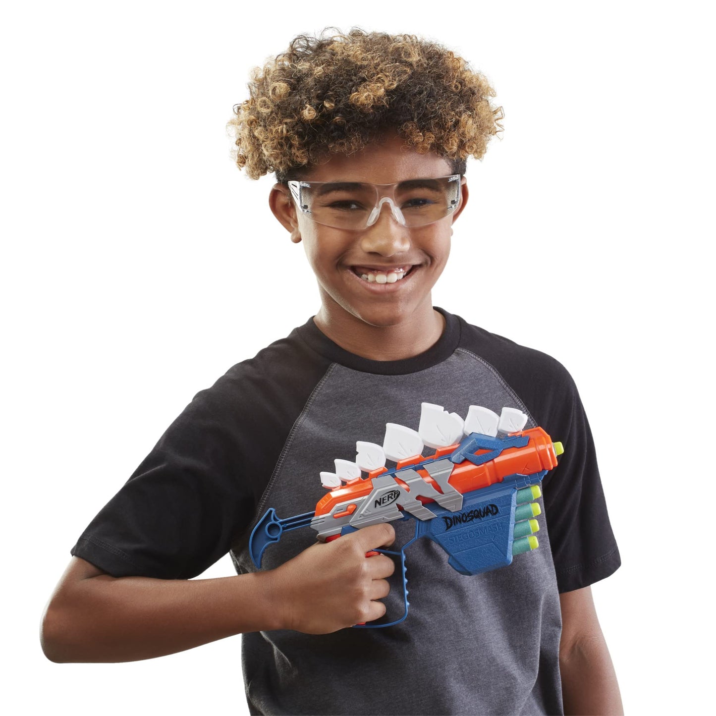 Nerf DinoSquad Stego-Smash Dart Blaster, 5 Nerf Elite Darts, Christmas Stocking Stuffers, Kids Outdoor Dinosaur Toys for 8 Year Old Boys and Girls