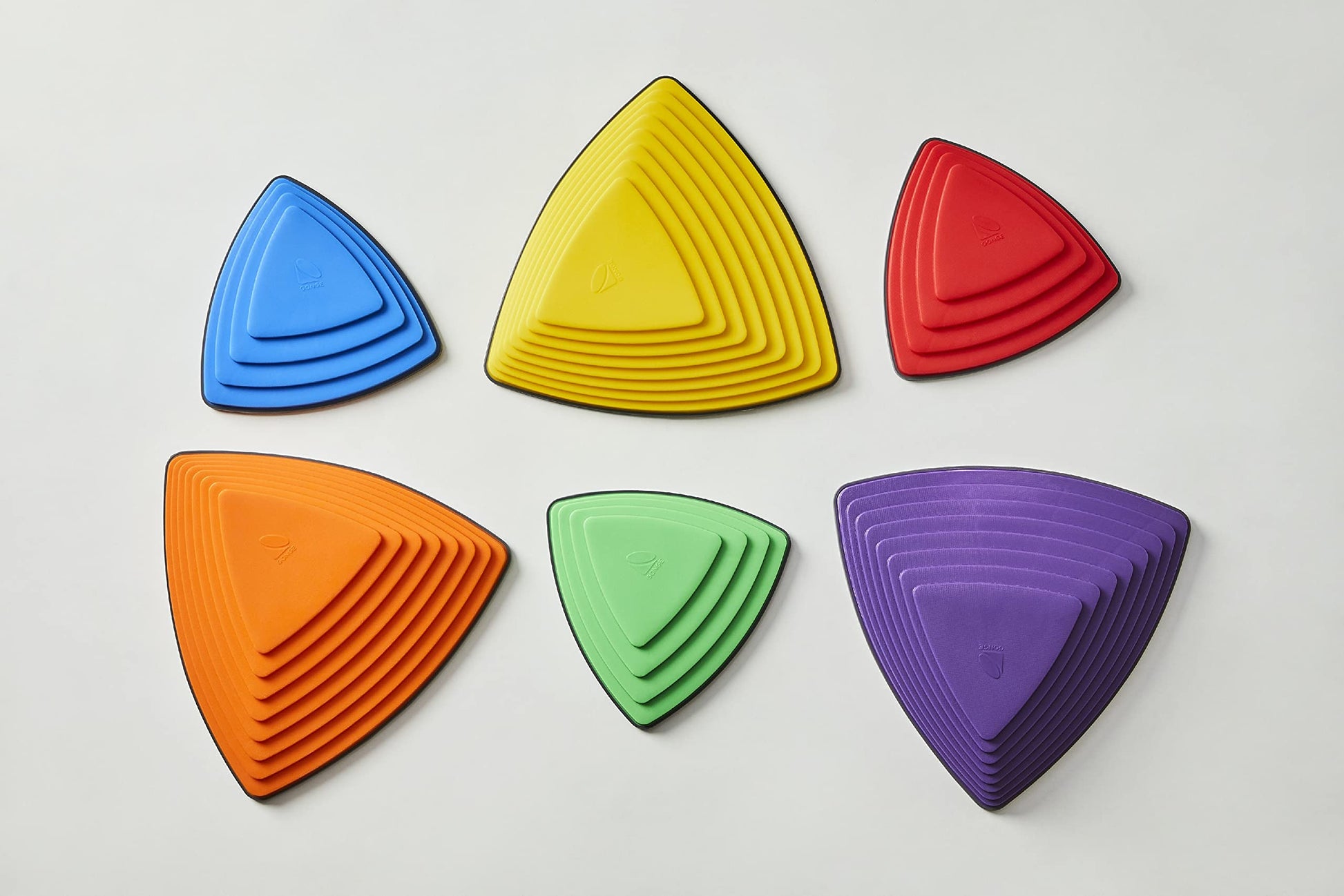 GONGE River Stones - The Original Kids Play Stepping Stones for Balance and Coordination, Non-Slip bottom, Stackable, for Indoor and Outdoor, Set of 6