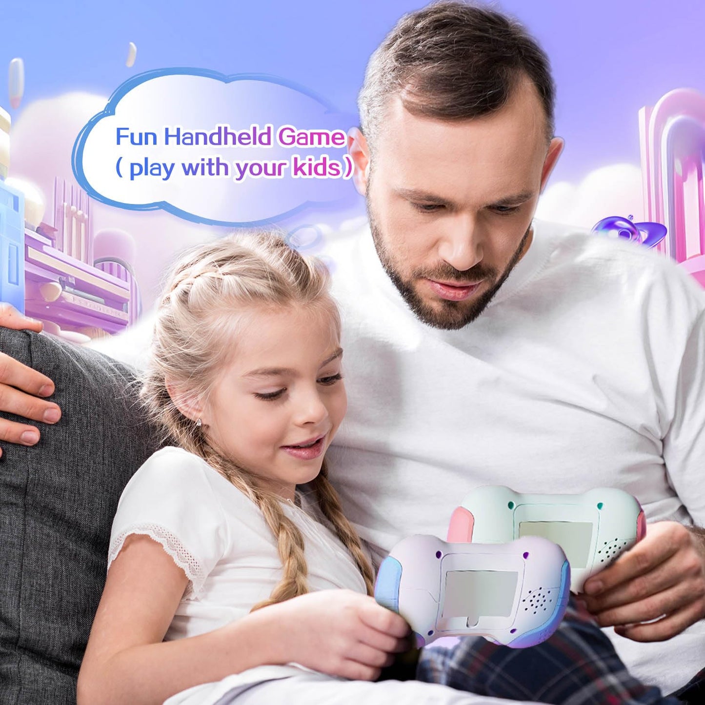 Christmas Fast Push Game Fidget Toys Handle, Upgraded Flashing Quick Press Games Pro for Kids, Speed Push Light Up Fidget Game, Educational Handheld