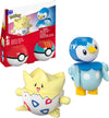 MEGA Pokémon Action Figure Building Toys Set, Poké Ball 2-Pack, Togepi and Piplup with 41 Pieces, for Kids