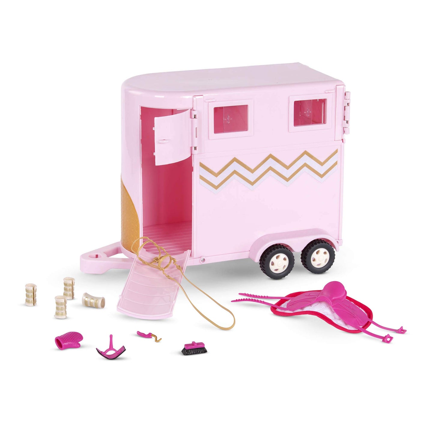 Lori - Hoofing It - Horse Trailer - Play Set for 6-Inch Horses & Mini Dolls - Horse Accessories - Saddle, Bridle, Brush & More - 3+ Years