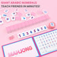 JOQQO American Mahjong Tile Set - 166 Pink Engraved Melamine Tiles 1.2 Inch - Easy Read Numbered Set with Bag, Dice, Chips, Rulebook & Reference Cards