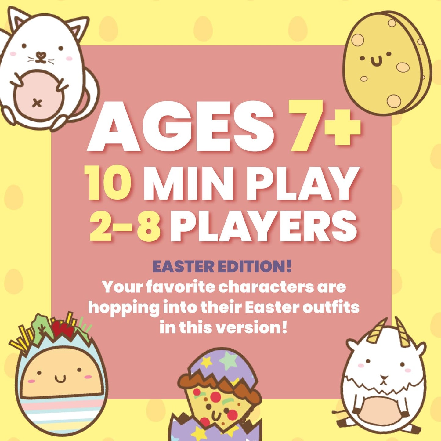 Taco Cat Goat Cheese Pizza Easter Edition Card Game for Family Game Night | Candy-Free Easter Basket Stuffers | Easy to Play 15 Minute Rounds | Fun