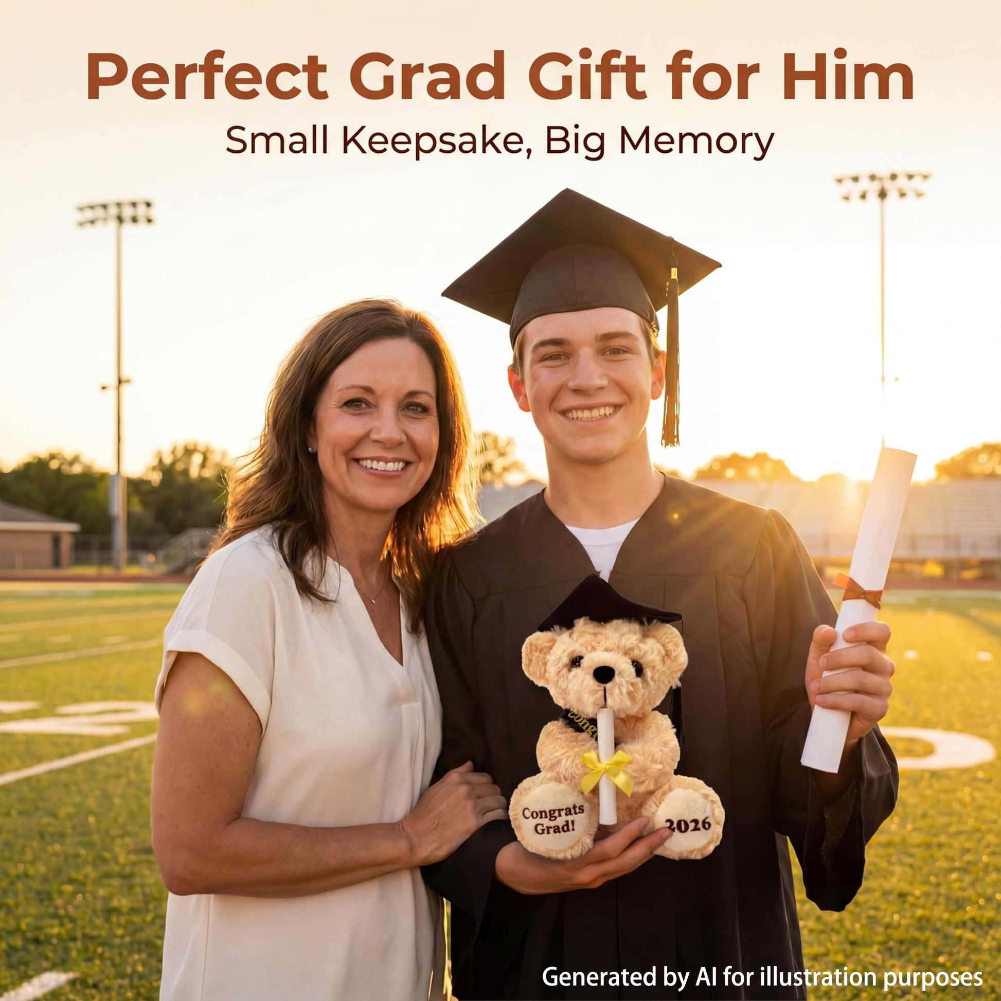 SHSEEN 2026 Graduation Bear, 8 Inch Plush with Gift Box