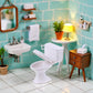 White Plastic Decoration 1:12 House Toilet Bathroom Furniture Mini Toilet Cake Decoration for House Accessories Décor