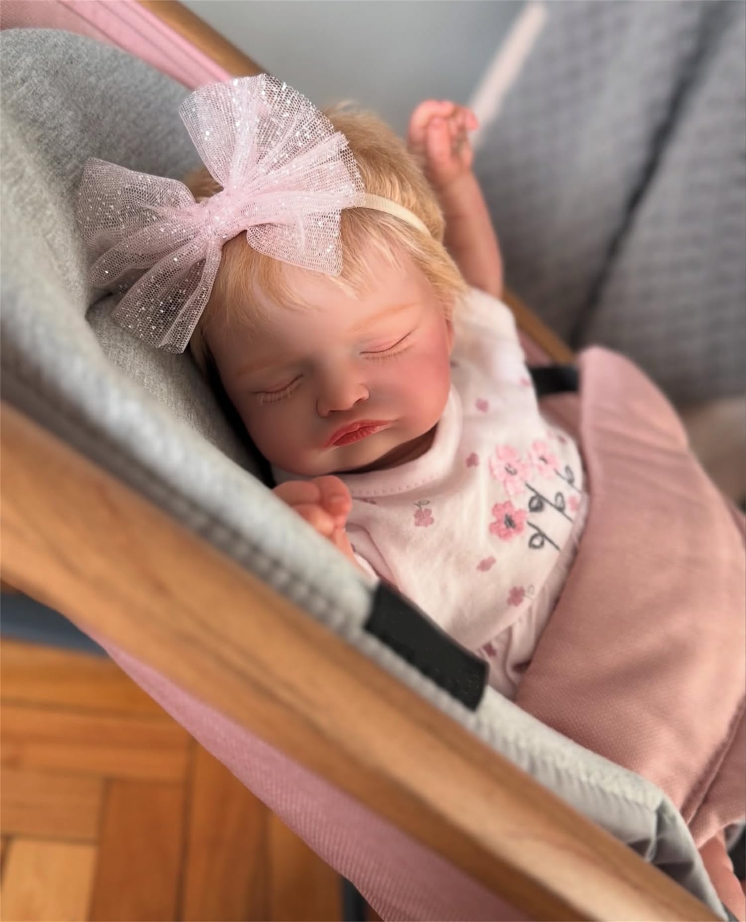 TFJS Lifelike Reborn Baby Dolls Cute Sleeping Girl 20 Inch Soft Vinyl Realistic Newborn Baby Doll Handmade Real Life Baby Dolls with Clothes