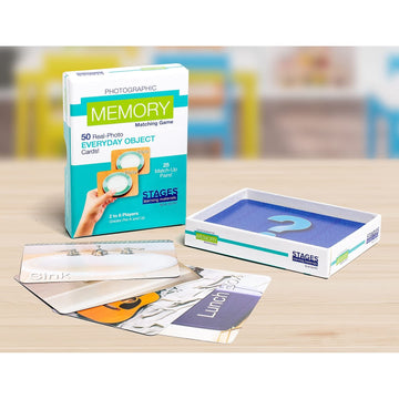 Stages Everyday Objects Matching Game with Real Photo Images from The Makers of Language Builder, Blue