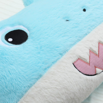 Snugtown Stuffed Animal Lumbar Pillow, Super Soft Plush Cuddle Throw Pillow for Kids, Cute Shark Shaped Pillow, 12 x 24 Inches, Baby Blue