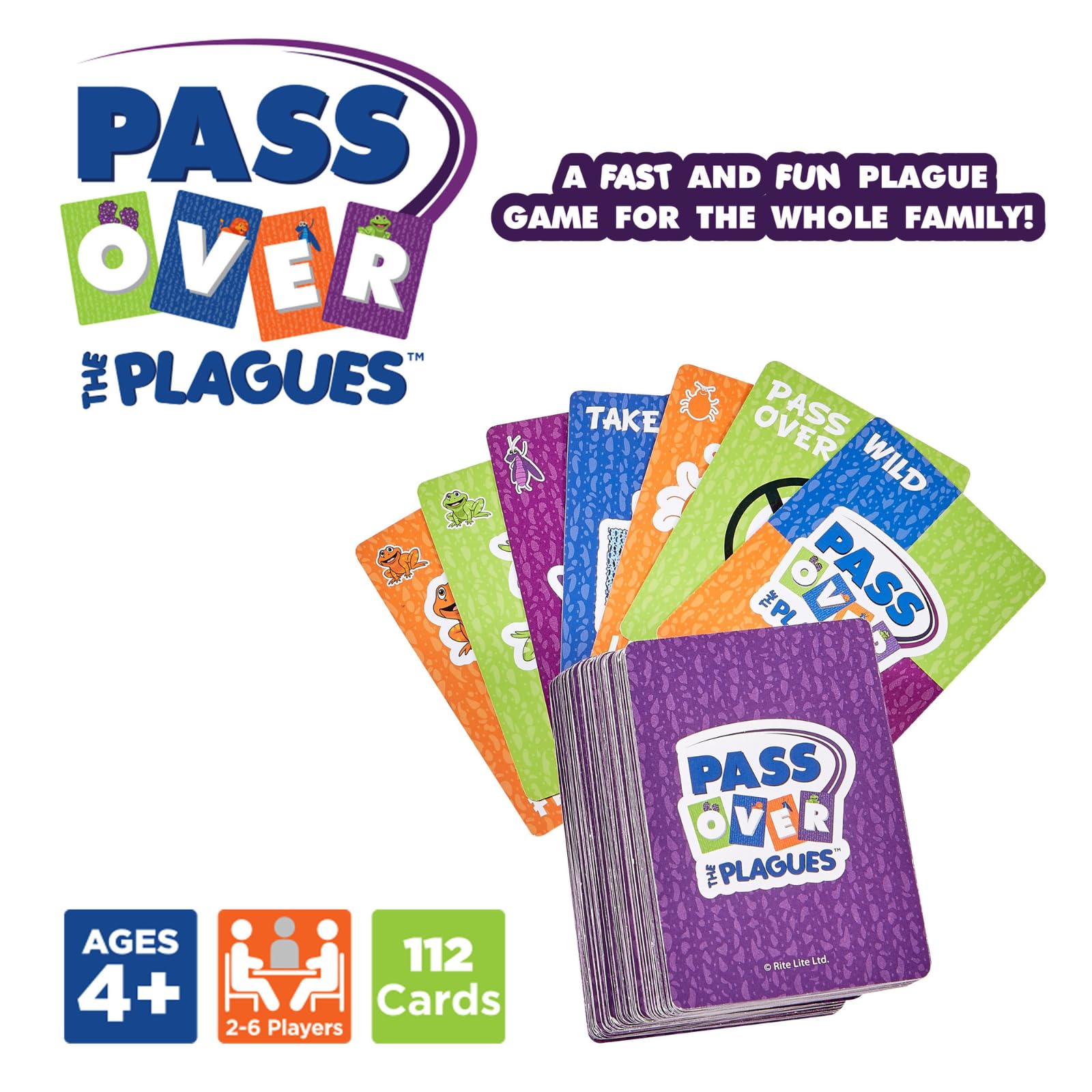 Pass Over The Plagues Game by Rite Lite Passover Gifts Jewish Pesach Seder Holiday Party Favors Fun Card Game in Collectible Tin for Family Game Night